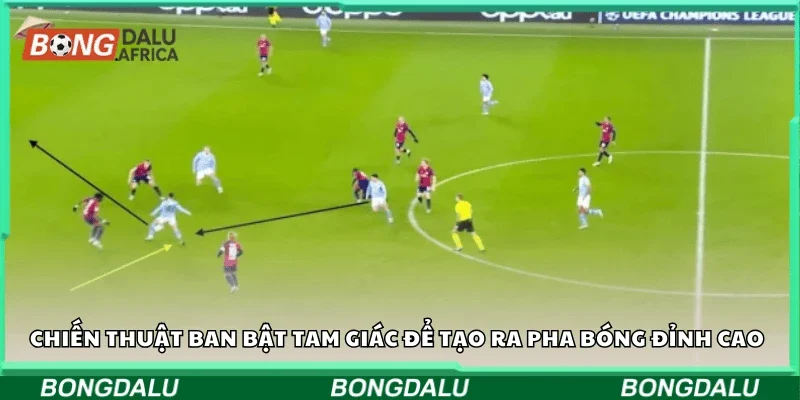 Chiến thuật ban bật tam giác để tạo ra pha bóng đỉnh cao