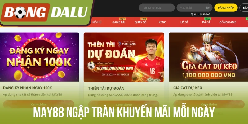 May88 ngập tràn khuyến mãi mỗi ngày