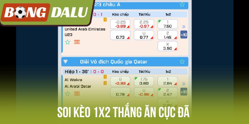 Soi kèo 1x2 thắng ăn cực đã
