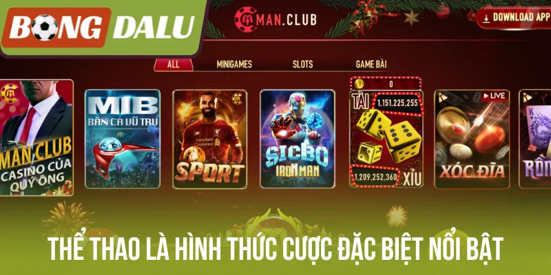 Thể thao là hình thức cược đặc biệt nổi bật 